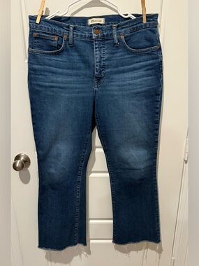 Madewell Mid-Rise Cropped Jeans in Deep Indigo